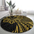 Hawaii And Philippines Round Carpet Kanaka Maoli With Tribal Sun Together Gold