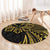 Hawaii And Philippines Round Carpet Kanaka Maoli With Tribal Sun Together Gold