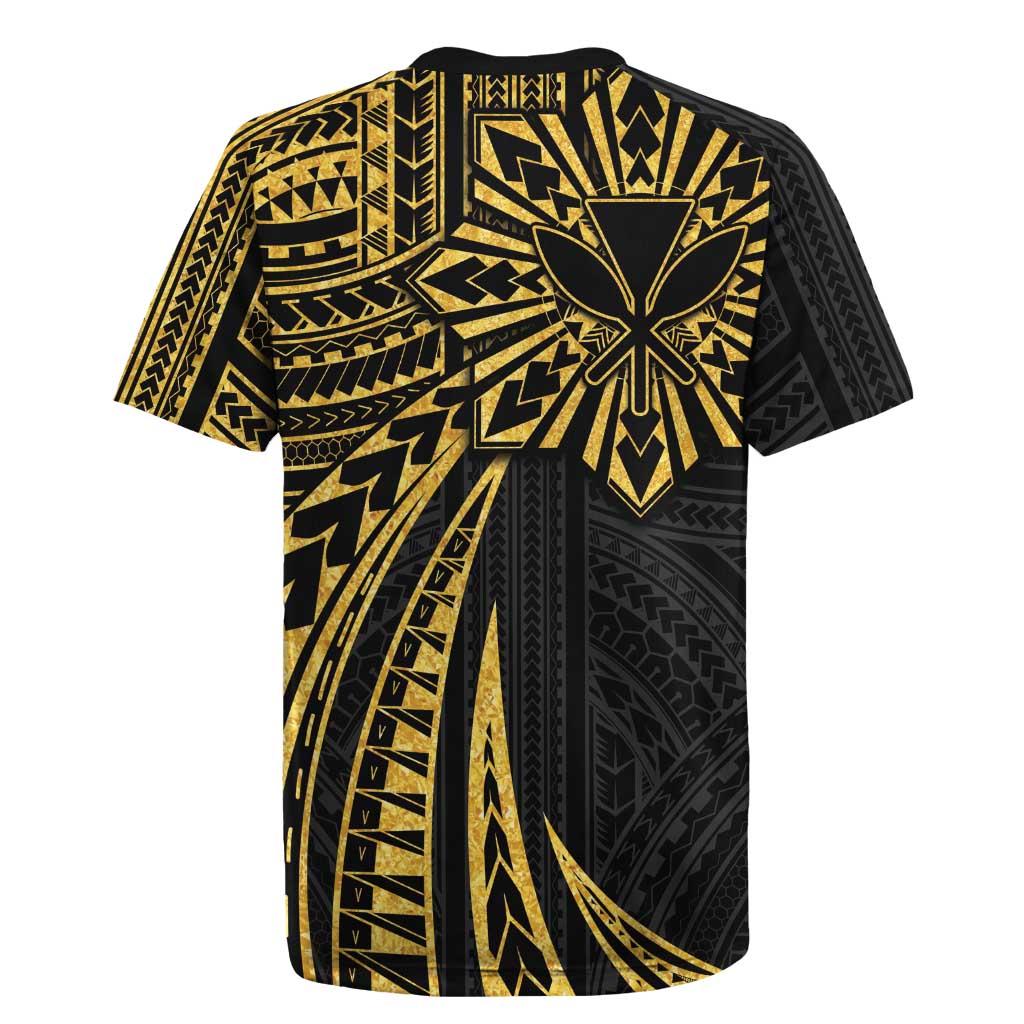 Hawaii And Philippines Rugby Jersey Kanaka Maoli With Tribal Sun Together Gold LT05 - Polynesian Pride