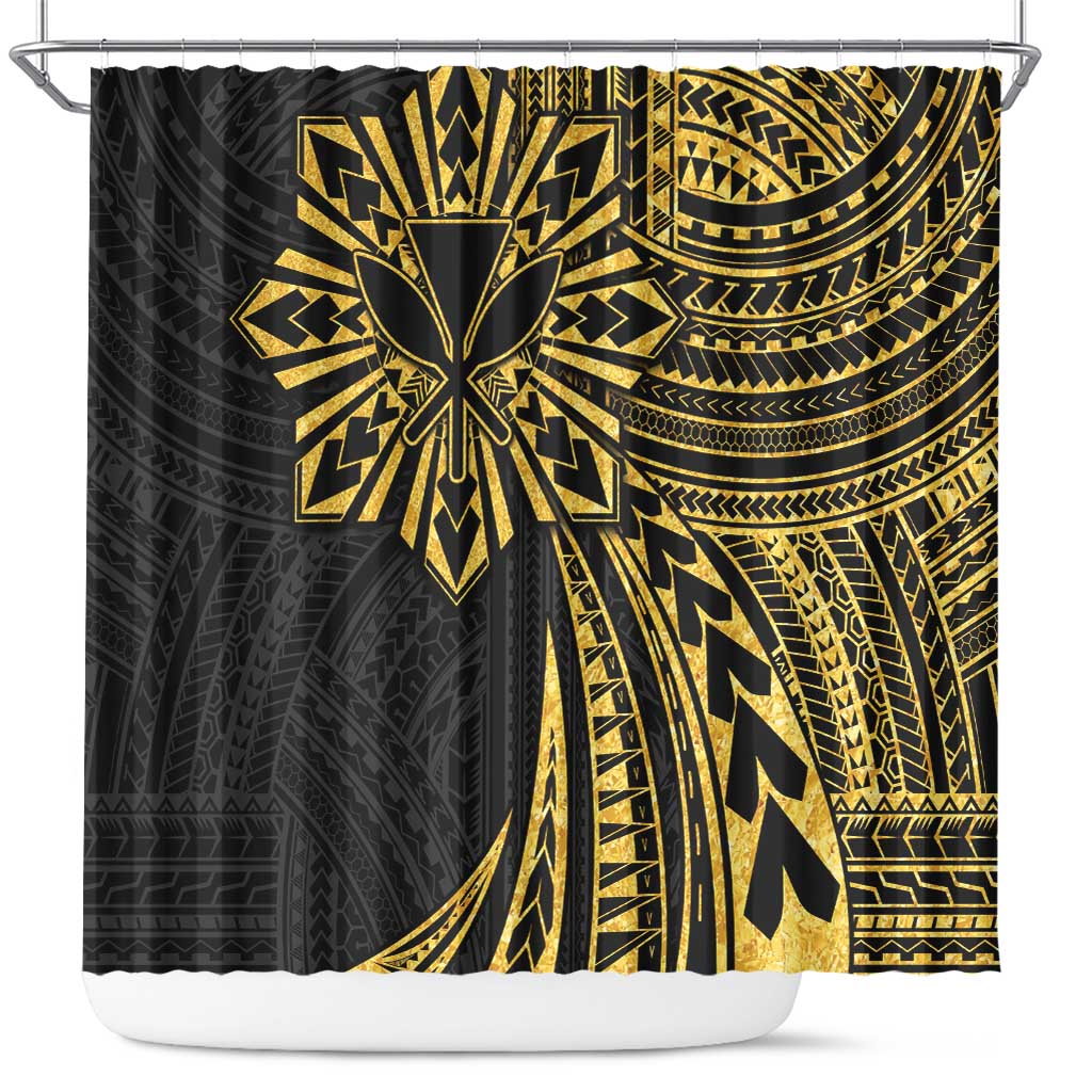 Hawaii And Philippines Shower Curtain Kanaka Maoli With Tribal Sun Together Gold