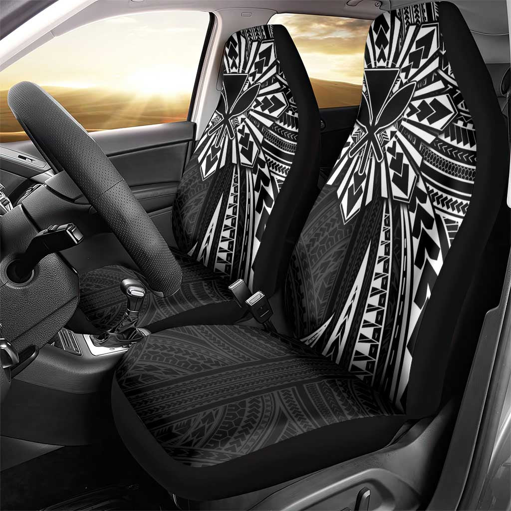 Hawaii And Philippines Car Seat Cover Kanaka Maoli With Tribal Sun Together Black