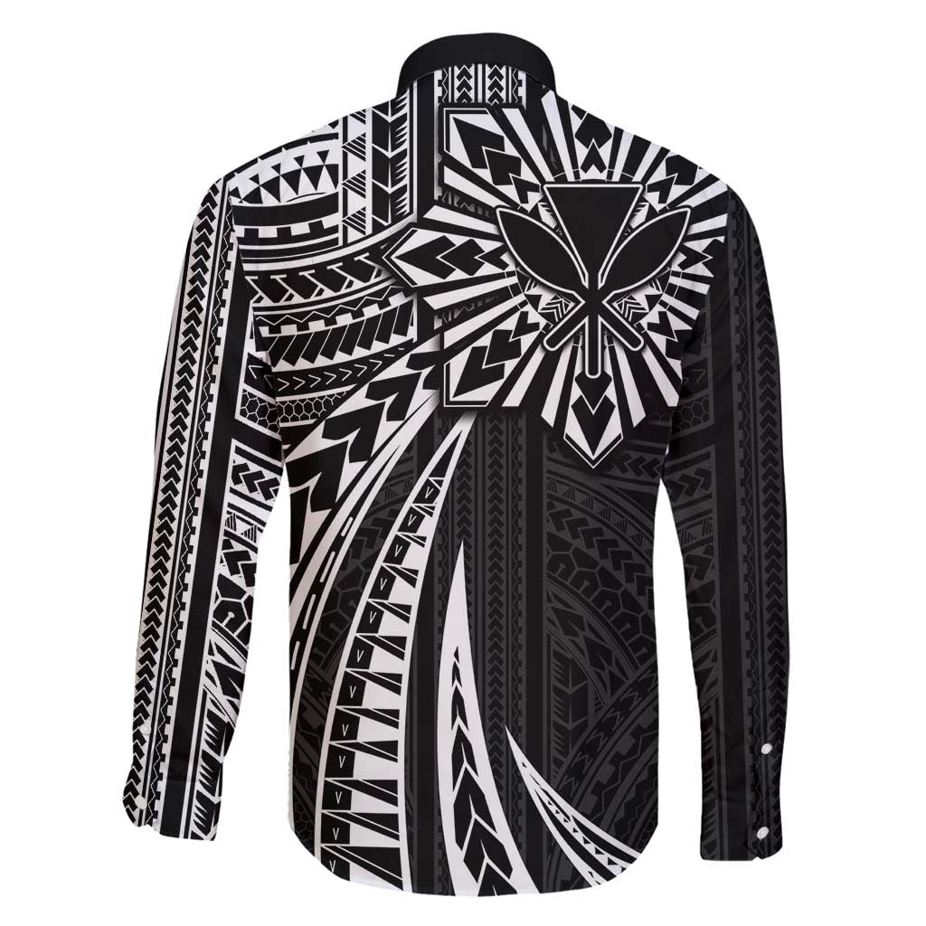 Hawaii And Philippines Family Matching Puletasi and Hawaiian Shirt Kanaka Maoli With Tribal Sun Together Black LT05 - Polynesian Pride