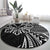 Hawaii And Philippines Round Carpet Kanaka Maoli With Tribal Sun Together Black