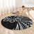 Hawaii And Philippines Round Carpet Kanaka Maoli With Tribal Sun Together Black