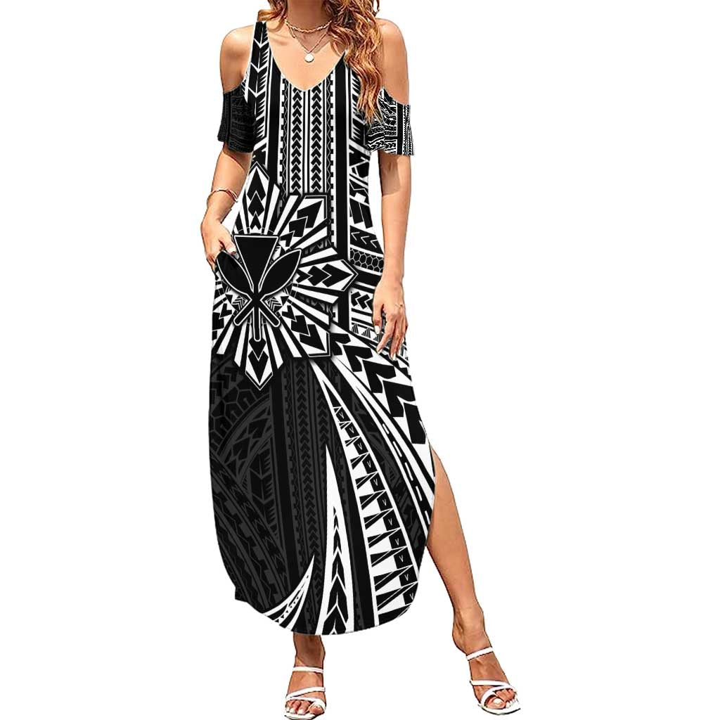 Hawaii And Philippines Summer Maxi Dress Kanaka Maoli With Tribal Sun Together Black