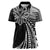 Hawaii And Philippines Women Polo Shirt Kanaka Maoli With Tribal Sun Together Black