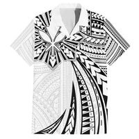 Hawaii And Philippines Family Matching Puletasi and Hawaiian Shirt Kanaka Maoli With Tribal Sun Together White LT05 Dad's Shirt - Short Sleeve White - Polynesian Pride