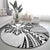 Hawaii And Philippines Round Carpet Kanaka Maoli With Tribal Sun Together White