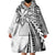 Hawaii And Philippines Wearable Blanket Hoodie Kanaka Maoli With Tribal Sun Together White