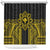 Hawaii And Philippines Together Shower Curtain Polynesian Pattern With Filipino Barong Gold