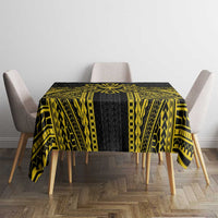 Hawaii And Philippines Together Tablecloth Polynesian Pattern With Filipino Barong Gold
