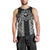 Hawaii And Philippines Together Men Tank Top Polynesian Pattern With Filipino Barong Black