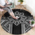 Hawaii And Philippines Together Round Carpet Polynesian Pattern With Filipino Barong Black