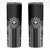 Hawaii And Philippines Together Skinny Tumbler Polynesian Pattern With Filipino Barong Black