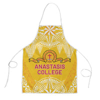Anastasis College Apron Tonga Ngatu Pattern LT05 Yellow - Polynesian Pride