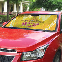 Anastasis College Auto Sun Shade Tonga Ngatu Pattern - Polynesian Pride