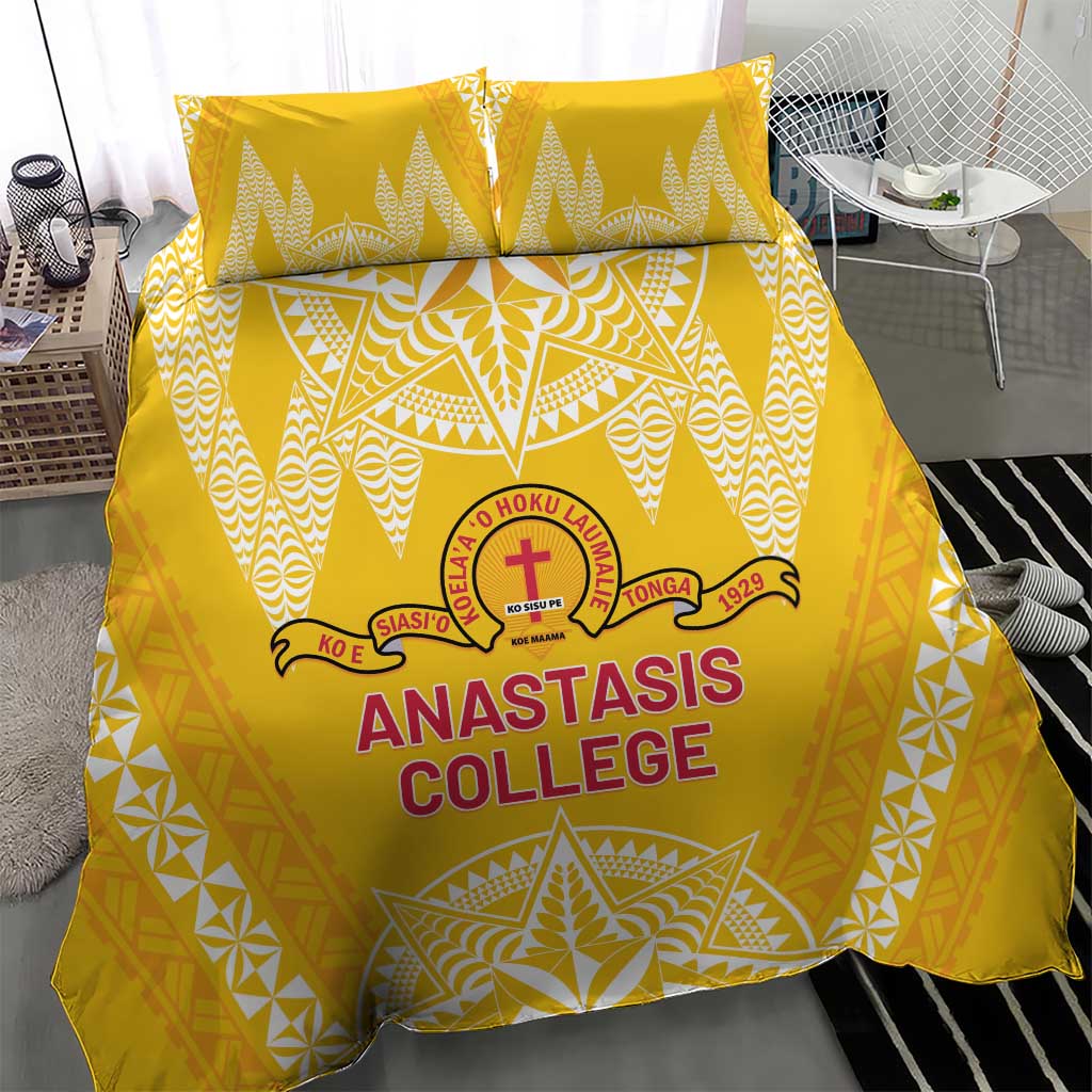 Anastasis College Bedding Set Tonga Ngatu Pattern LT05 - Polynesian Pride