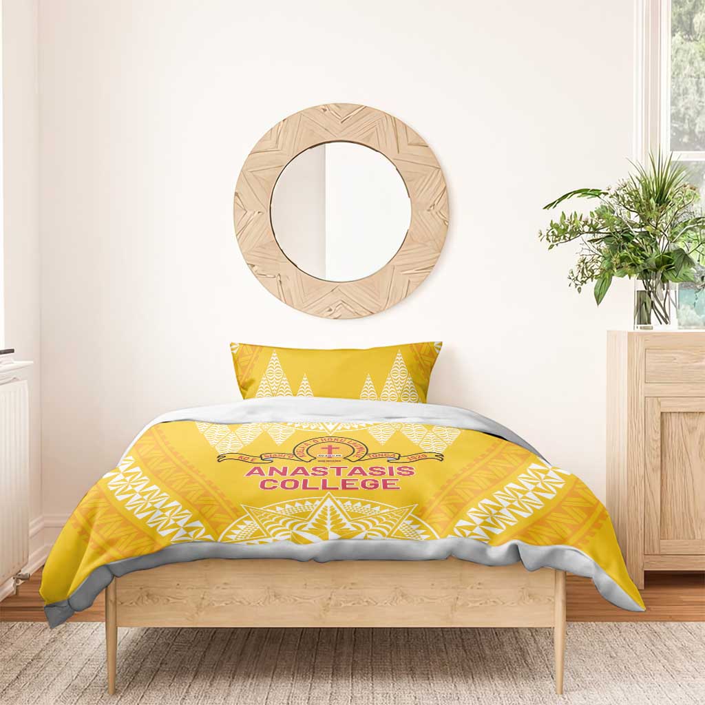 Anastasis College Bedding Set Tonga Ngatu Pattern LT05 - Polynesian Pride
