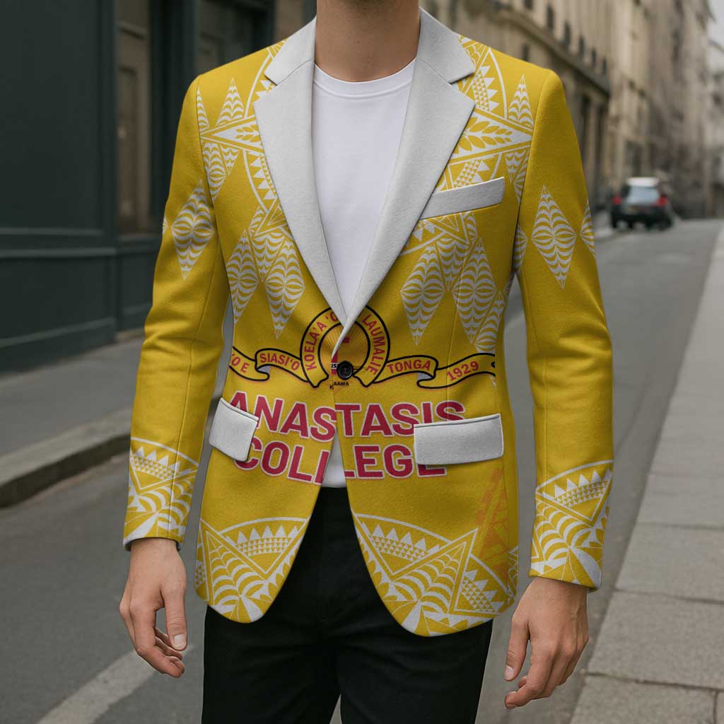 Personalised Anastasis College Blazer Tonga Ngatu Pattern LT05 - Polynesian Pride