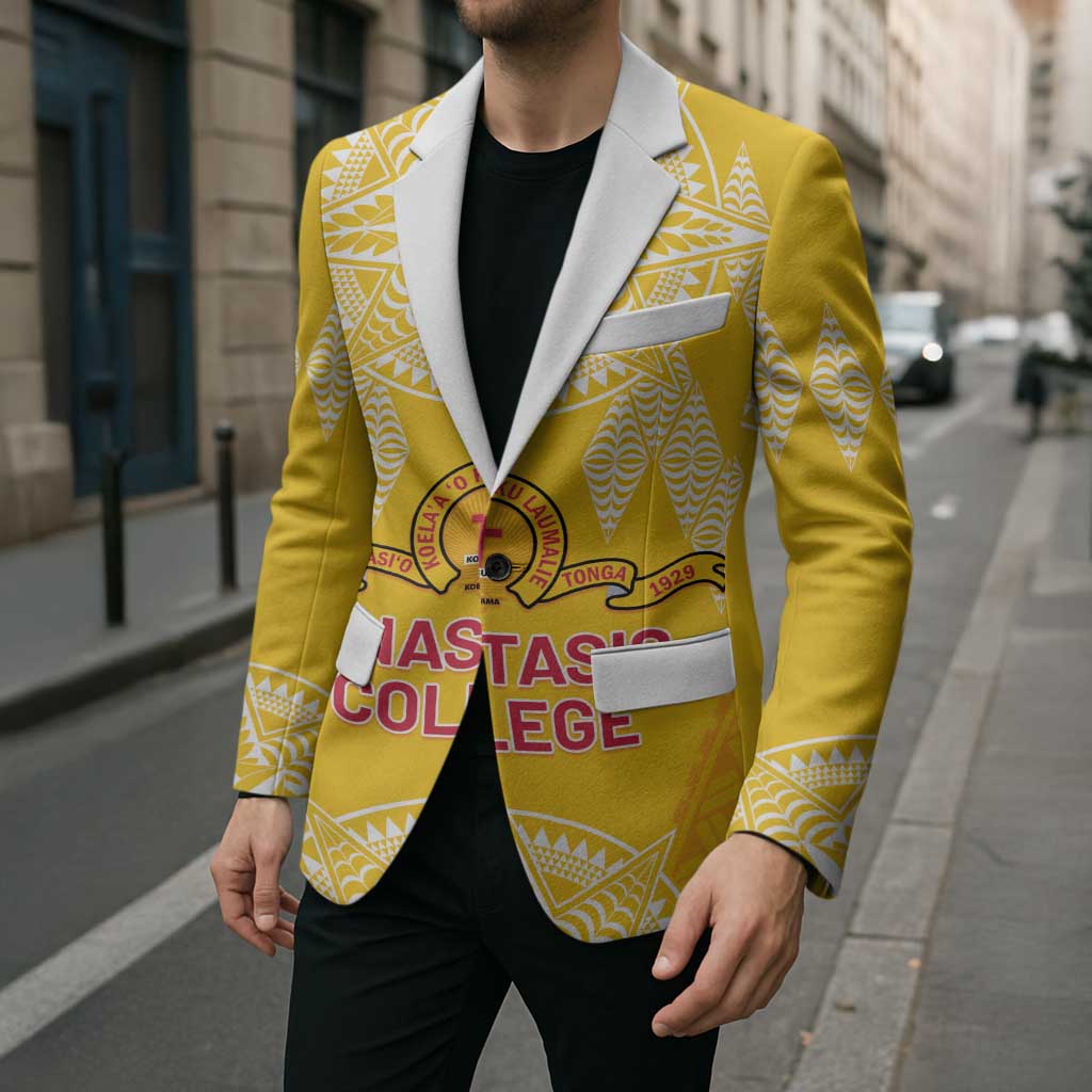 Personalised Anastasis College Blazer Tonga Ngatu Pattern LT05 - Polynesian Pride