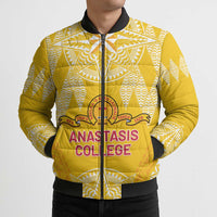 Personalised Anastasis College Bomber Puffer Jacket Tonga Ngatu Pattern LT05 - Polynesian Pride
