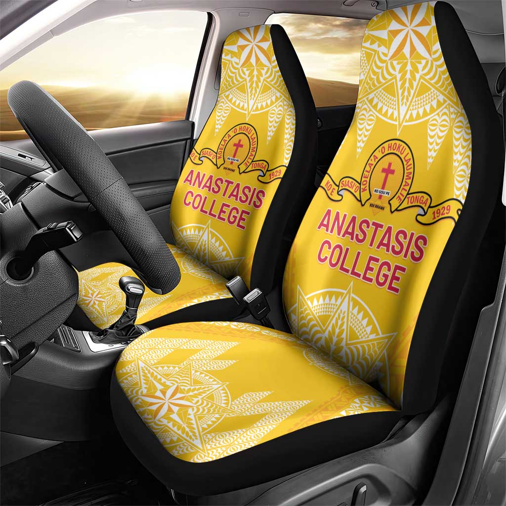 Anastasis College Car Seat Cover Tonga Ngatu Pattern LT05 - Polynesian Pride