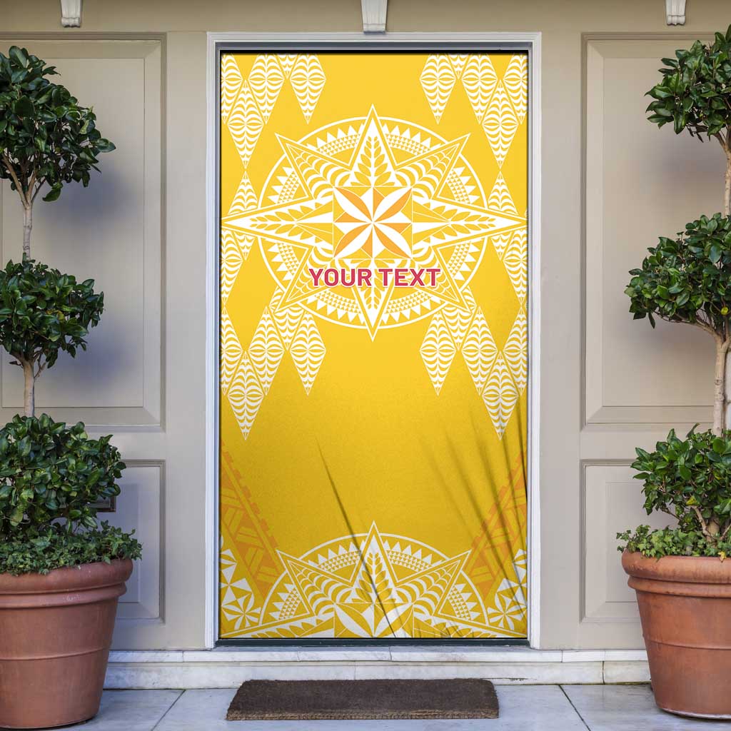 Personalised Anastasis College Door Cover Tonga Ngatu Pattern - Polynesian Pride