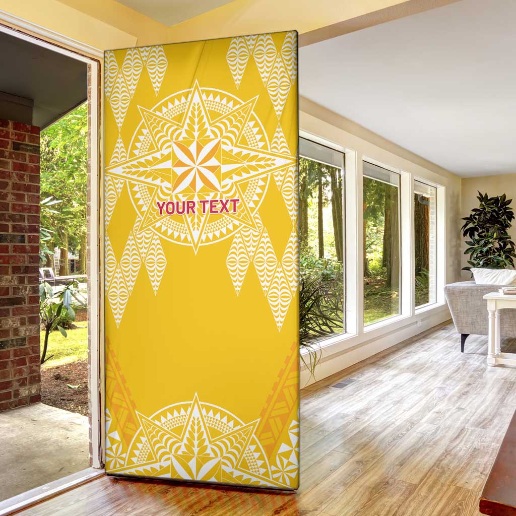 Personalised Anastasis College Door Cover Tonga Ngatu Pattern - Polynesian Pride