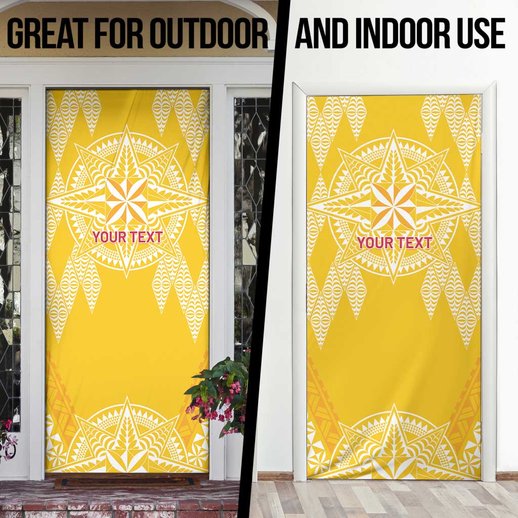 Personalised Anastasis College Door Cover Tonga Ngatu Pattern - Polynesian Pride