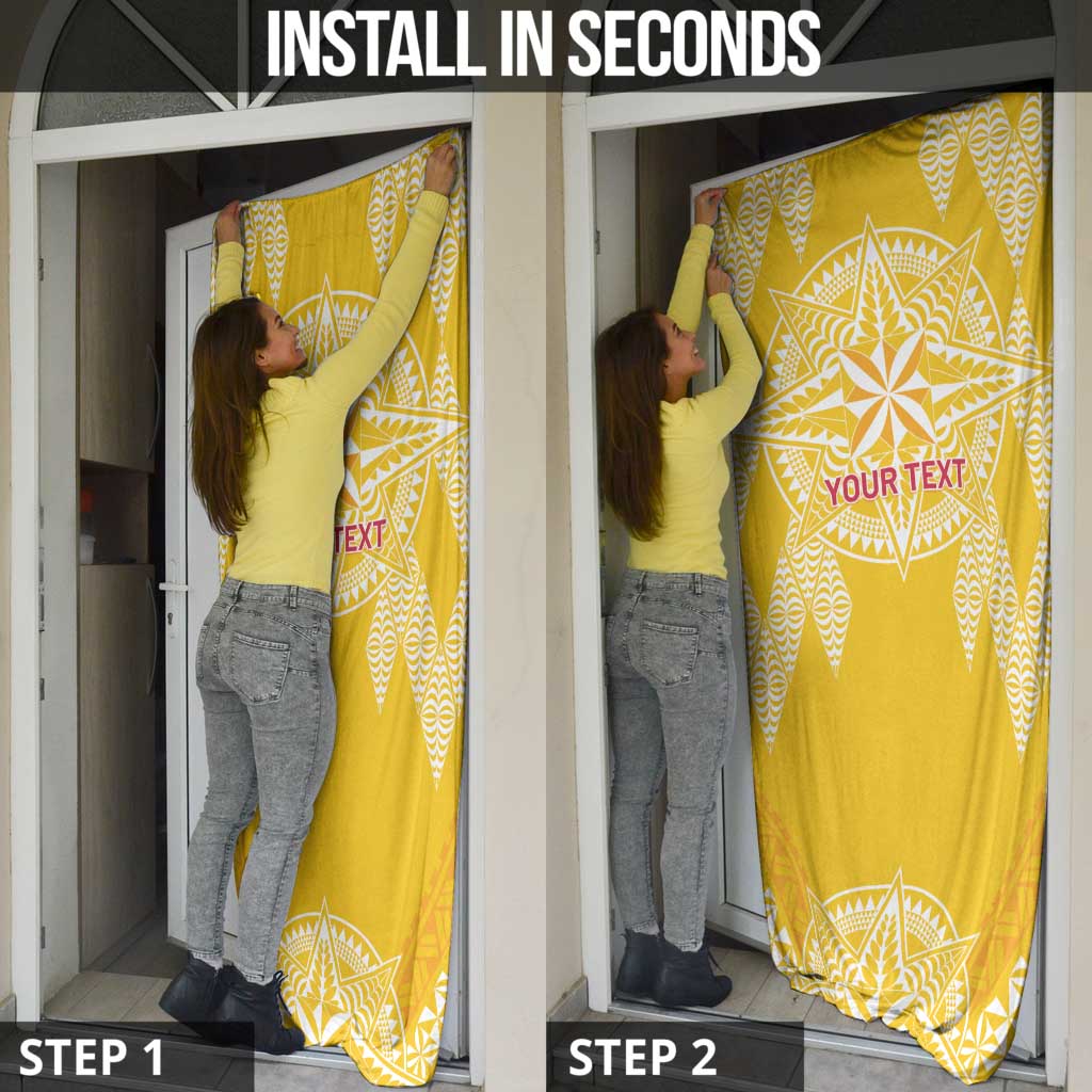 Personalised Anastasis College Door Cover Tonga Ngatu Pattern - Polynesian Pride