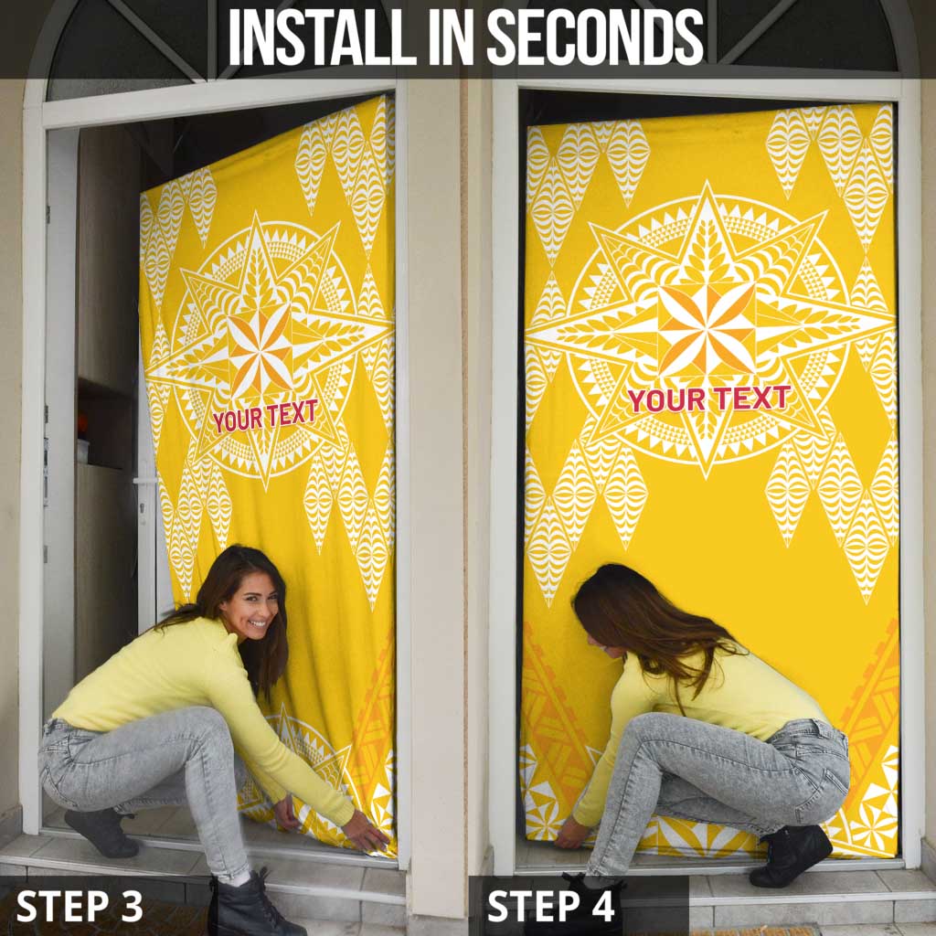 Personalised Anastasis College Door Cover Tonga Ngatu Pattern - Polynesian Pride