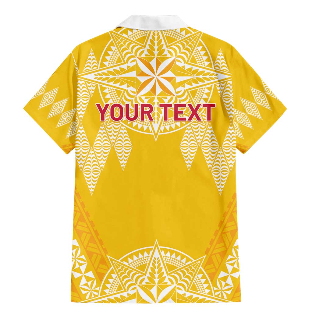 Personalised Anastasis College Family Matching Mermaid Dress and Hawaiian Shirt Tonga Ngatu Pattern - Polynesian Pride