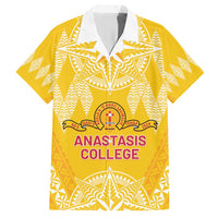 Personalised Anastasis College Family Matching Short Sleeve Bodycon Dress and Hawaiian Shirt Tonga Ngatu Pattern - Polynesian Pride
