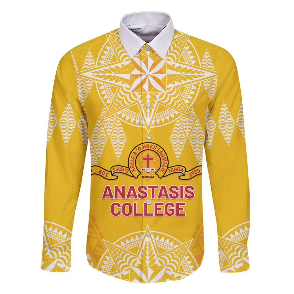 Personalised Anastasis College Family Matching Short Sleeve Bodycon Dress and Hawaiian Shirt Tonga Ngatu Pattern - Polynesian Pride