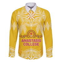 Personalised Anastasis College Family Matching Short Sleeve Bodycon Dress and Hawaiian Shirt Tonga Ngatu Pattern - Polynesian Pride