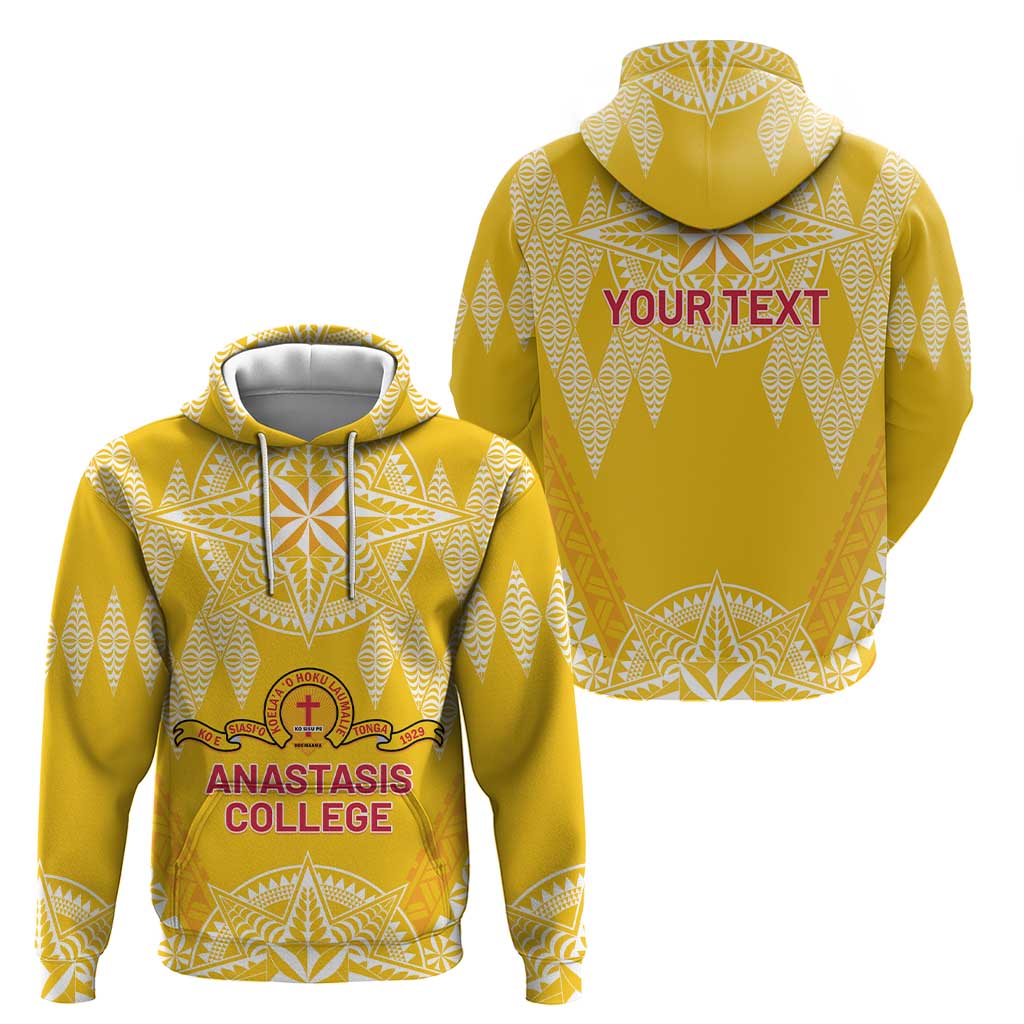Personalised Anastasis College Hoodie Tonga Ngatu Pattern LT05 - Polynesian Pride