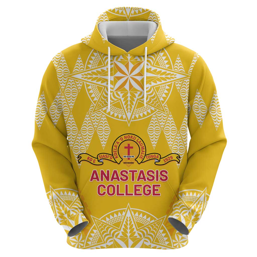 Personalised Anastasis College Hoodie Tonga Ngatu Pattern LT05 - Polynesian Pride