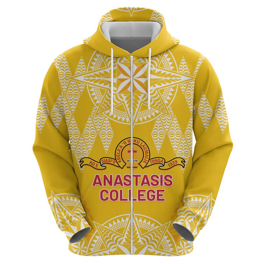 Personalised Anastasis College Hoodie Tonga Ngatu Pattern LT05 - Polynesian Pride