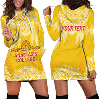 Personalised Anastasis College Hoodie Dress Tonga Ngatu Pattern LT05 - Polynesian Pride