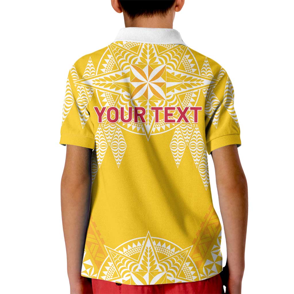 Personalised Anastasis College Kid Polo Shirt Tonga Ngatu Pattern LT05 - Polynesian Pride