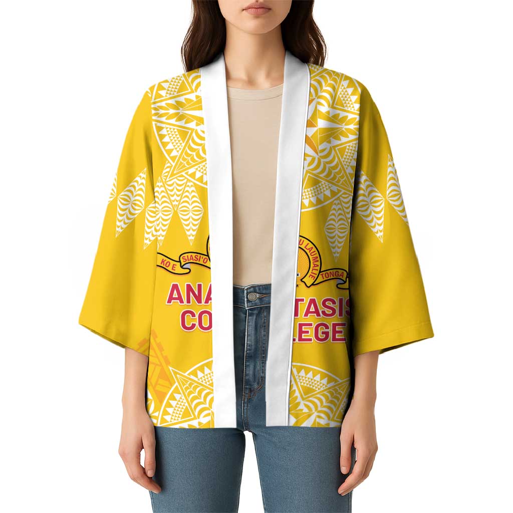 Personalised Anastasis College Kimono Tonga Ngatu Pattern LT05 - Polynesian Pride