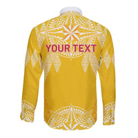 Personalised Anastasis College Long Sleeve Button Shirt Tonga Ngatu Pattern LT05 - Polynesian Pride