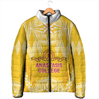 Personalised Anastasis College Padded Jacket Tonga Ngatu Pattern LT05 - Polynesian Pride