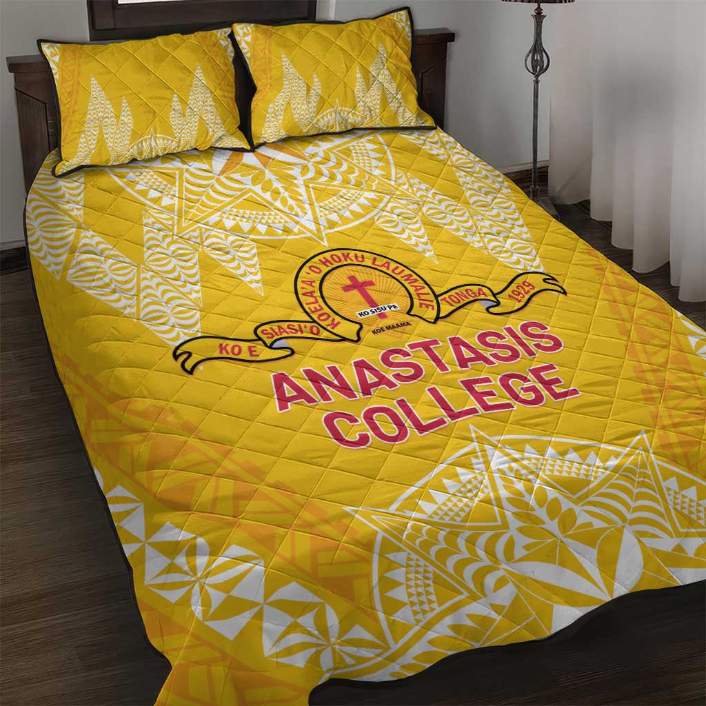 Anastasis College Quilt Bed Set Tonga Ngatu Pattern - Polynesian Pride