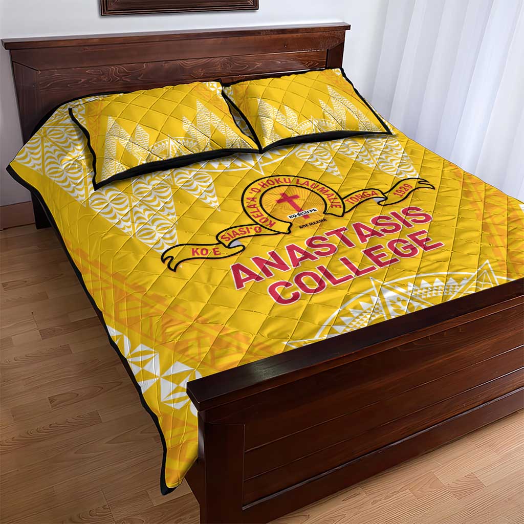 Anastasis College Quilt Bed Set Tonga Ngatu Pattern LT05 - Polynesian Pride