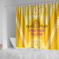 Anastasis College Shower Curtain Tonga Ngatu Pattern LT05 - Polynesian Pride