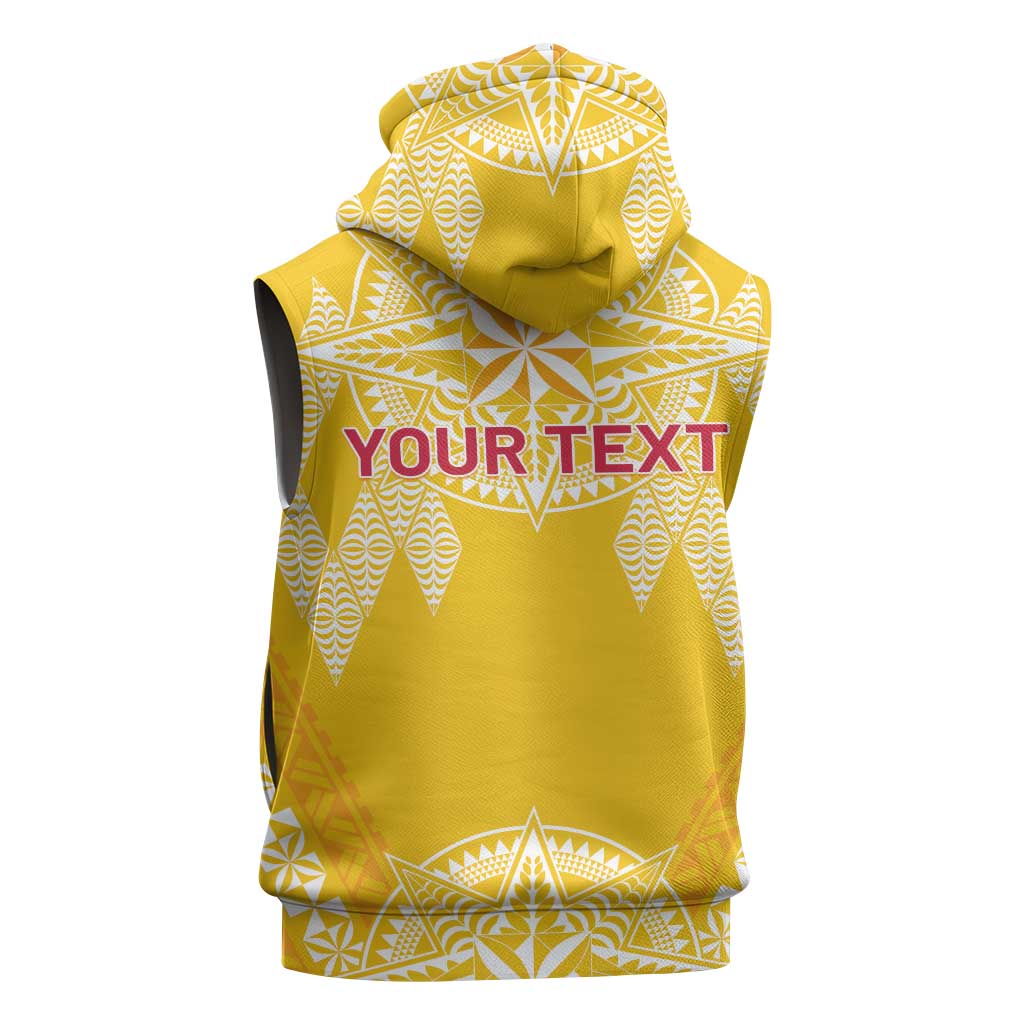 Personalised Anastasis College Sleeveless Hoodie Tonga Ngatu Pattern LT05 - Polynesian Pride