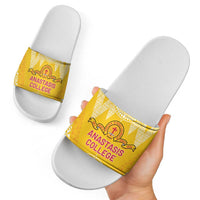 Anastasis College Slide Sandals Tonga Ngatu Pattern LT05 - Polynesian Pride