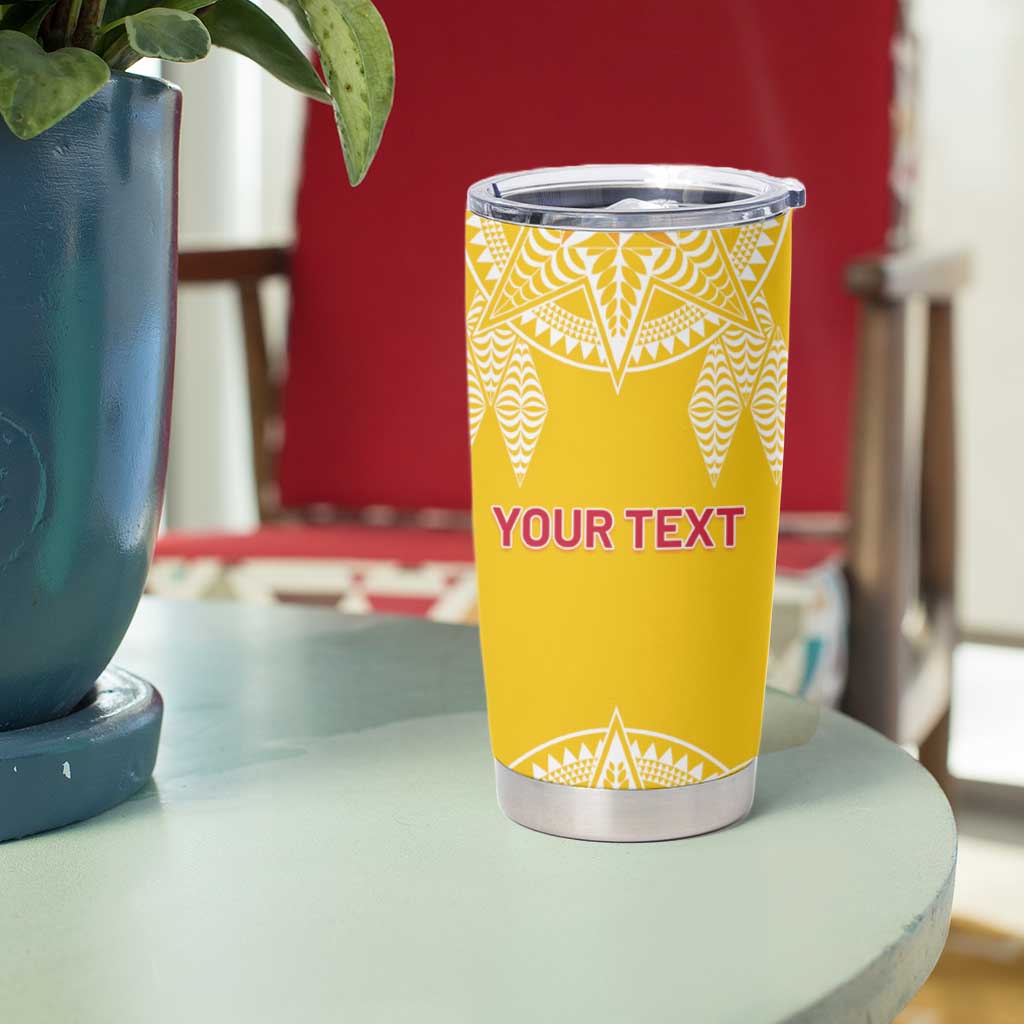Personalised Anastasis College Tumbler Cup Tonga Ngatu Pattern LT05 - Polynesian Pride
