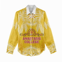 Personalised Anastasis College Women Casual Shirt Tonga Ngatu Pattern LT05 - Polynesian Pride